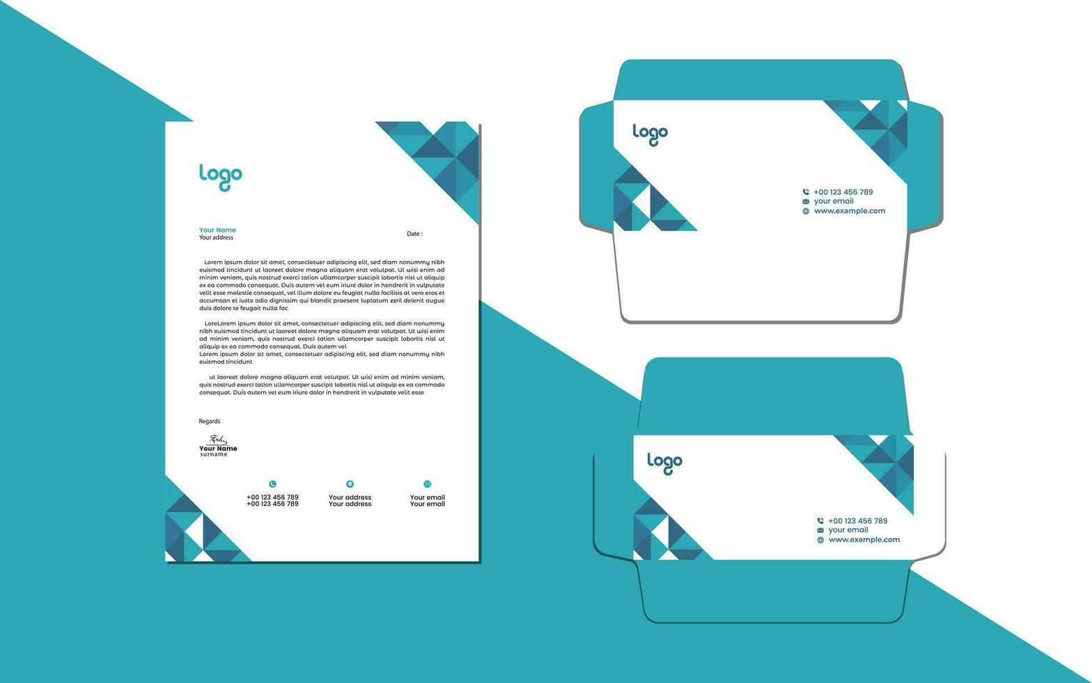 Letterheads and envelopes sample 1